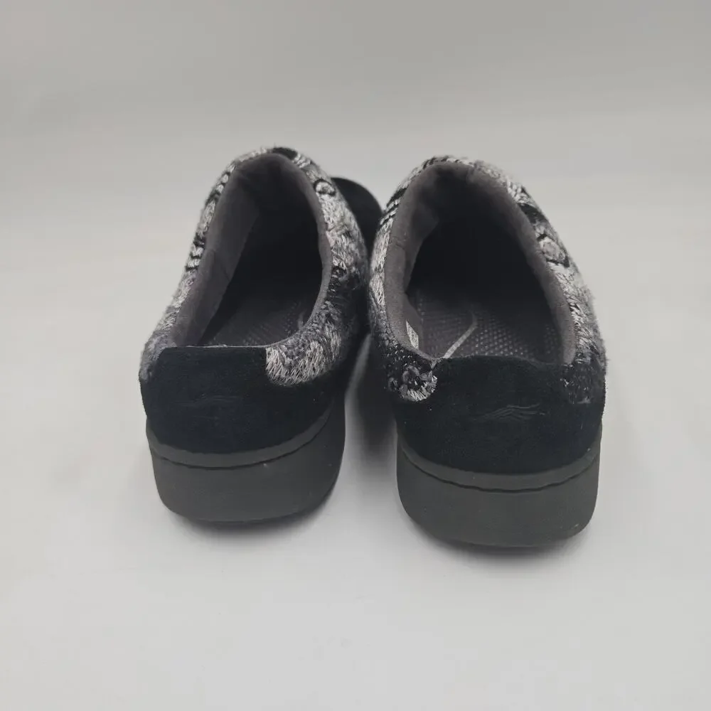 Dansko Black Suede Brittany Sweater Cuff Slip On Clog Mules sz 38 US 7.5 Comfort